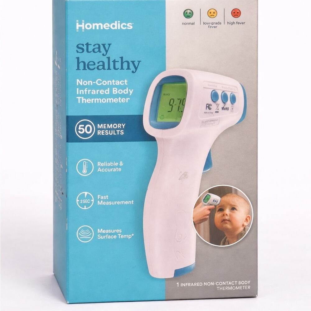HoMedics Non-Contact Infrared Body Thermometer | New in‎ Box (box damaged)